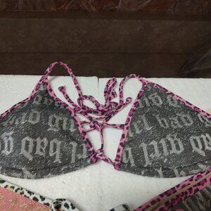 VICTORIA'S SECRET VINTAGE-COLLECTIBLE-"BAD GIRL" BIKINI 3PC SET